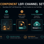 Lofi music channel streaming setup overview diagram