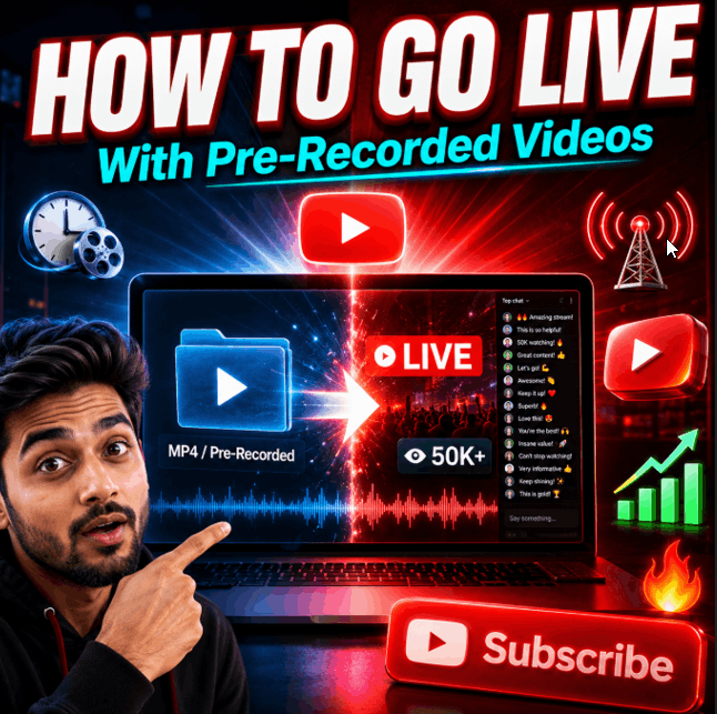 How to Stream Pre-Recorded Videos Live on YouTube