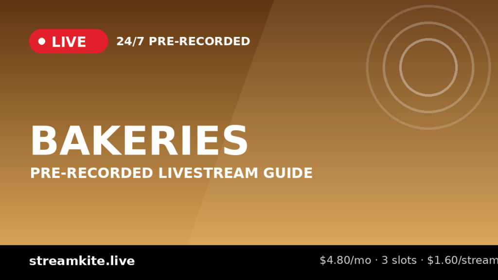Pre-Recorded Livestream for Bakeries: Broadcast the Morning Bake Forever
