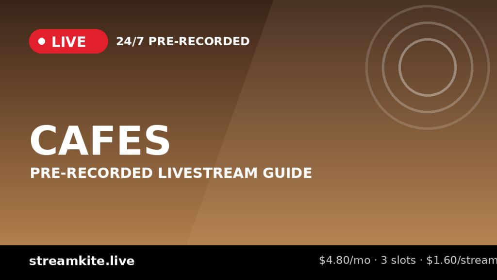 Pre-Recorded Livestream for Cafes: Turn Ambience Into a 24/7 Channel