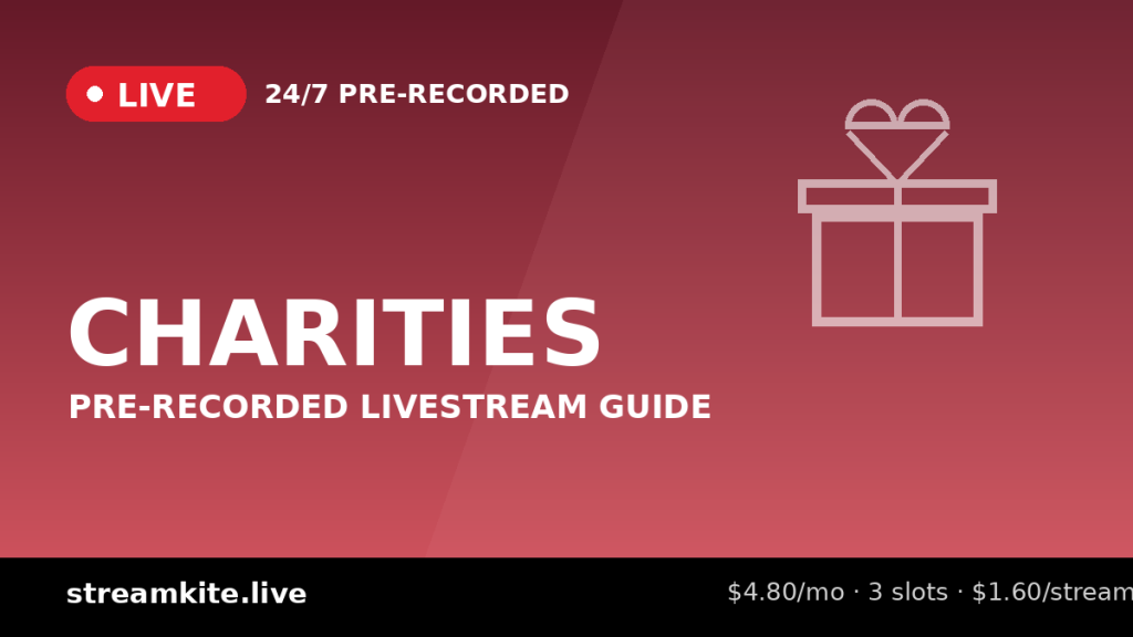 Pre-Recorded Livestream for Charities: Full Guide