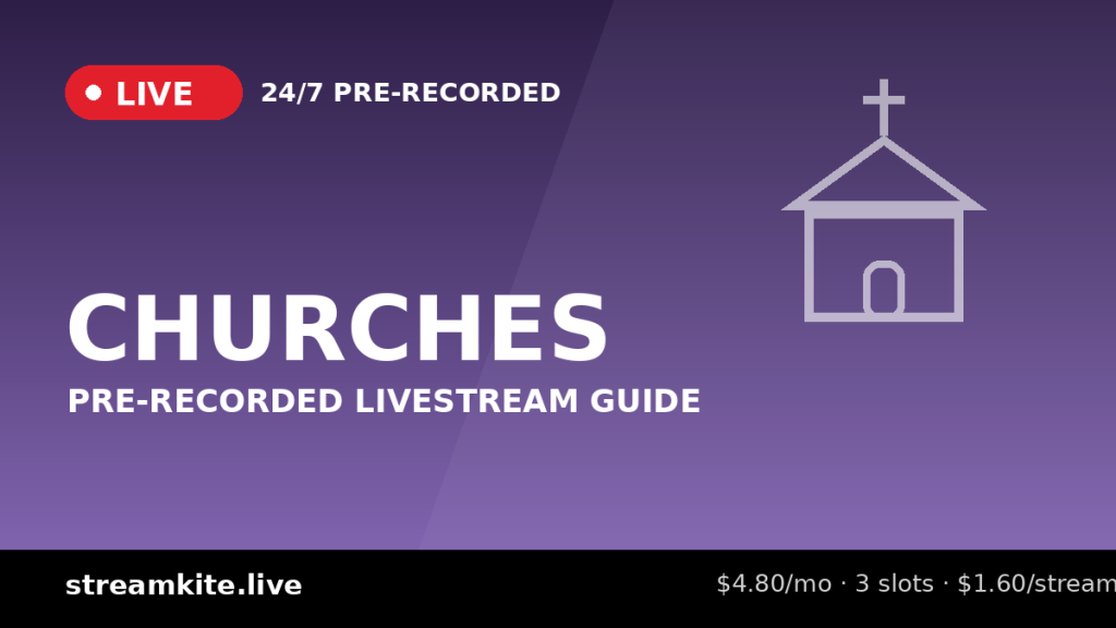 Pre-Recorded Livestream for Churches: A 24/7 Ministry