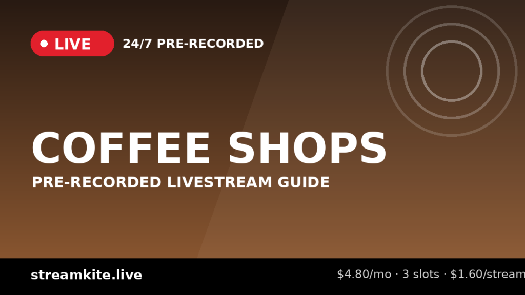 Pre-Recorded Livestream for Coffee Shops: Put Your Craft on Air 24/7