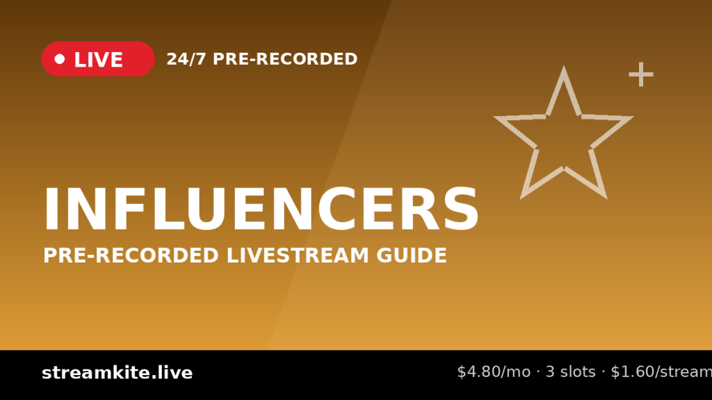 Pre-Recorded Livestream for Influencers: Guide