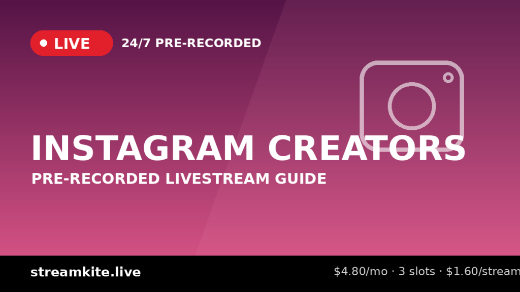 Pre-Recorded Livestream for Instagram Creators