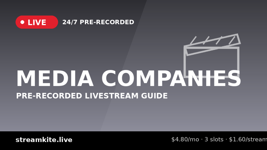 Pre-Recorded Livestream for Media Companies