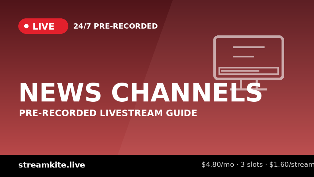 Pre-Recorded Livestream for News Channels: 24/7