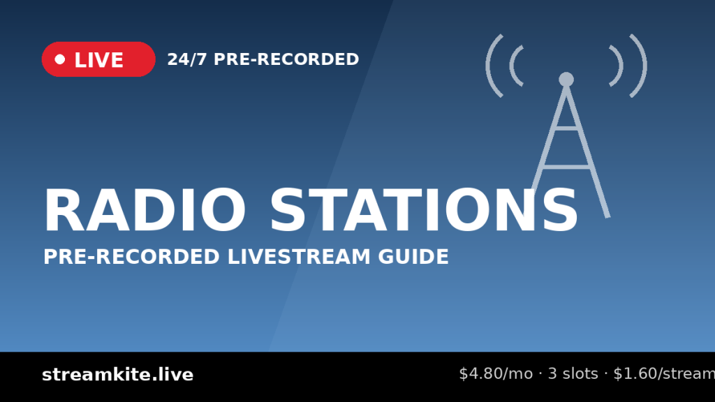 Pre-Recorded Livestream for Radio Stations
