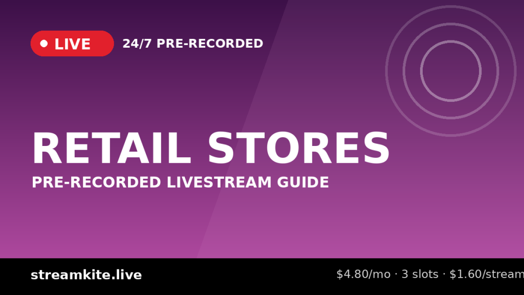 Pre-Recorded Livestream for Retail Stores