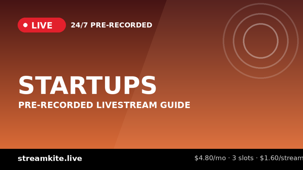 Pre-Recorded Livestream for Startups: A 24/7 Demo Booth With Zero Headcount