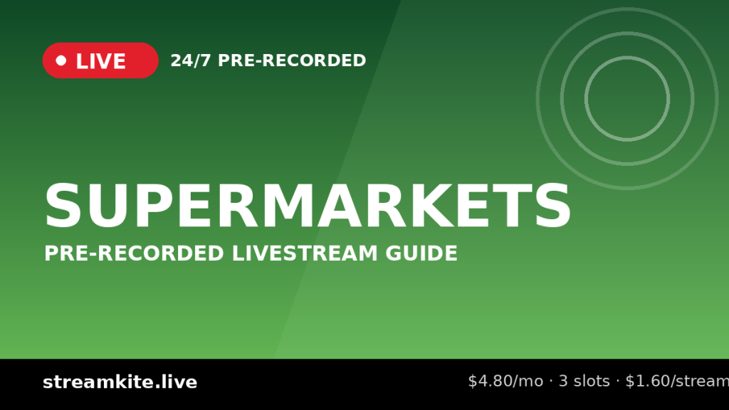 Pre-Recorded Livestream for Supermarkets