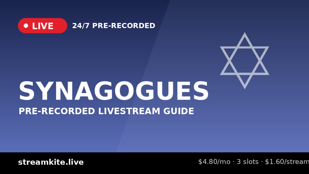 Pre-Recorded Livestream for Synagogues: Guide
