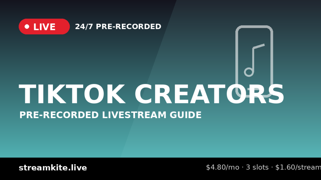 Pre-Recorded Livestream for TikTok Creators