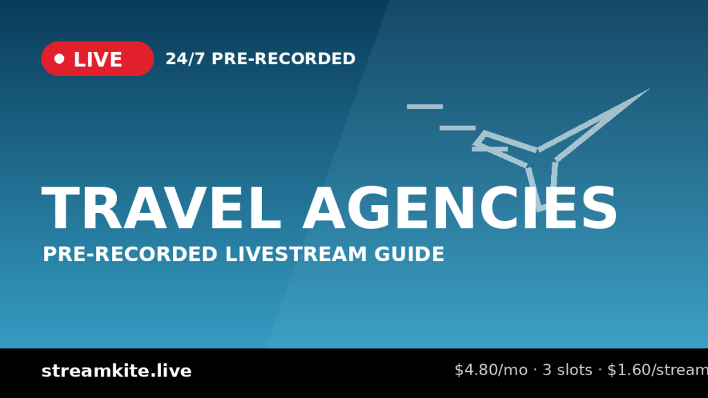 Pre-Recorded Livestream for Travel Agencies: Sell the Trip Before the Call