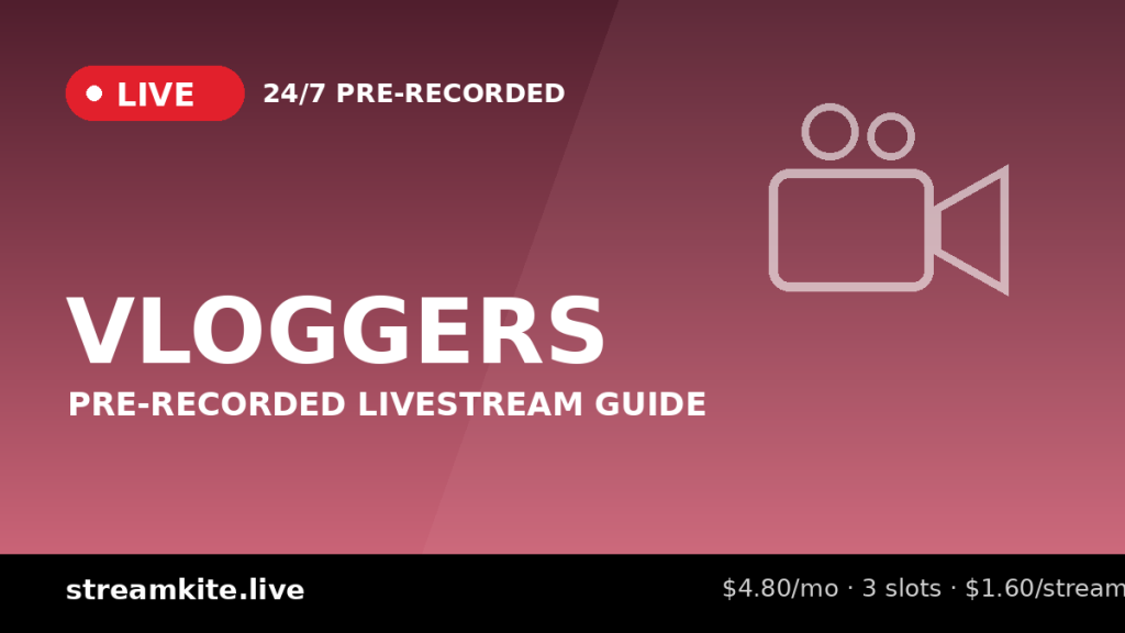Pre-Recorded Livestream for Vloggers: Full Guide